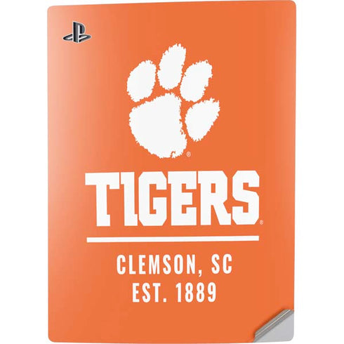Clemson University Tigers Est 1889 Orange PS5 Digital Edition Console Skin